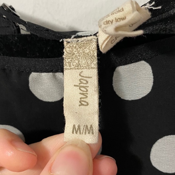 Japna Black & White Polka Dot Dress MEDIUM - Picture 4 of 8